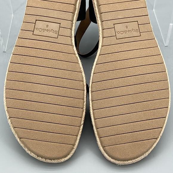 NEW Style & Co Women’s Peggyy Ankle Strap Espadrille Flat Sandals Black Size 8M - Picture 10 of 10